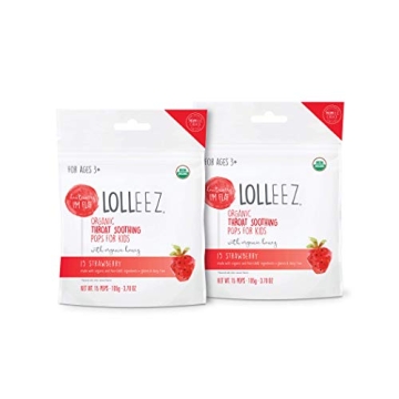 Natural Lolleez Organic Lollipops for Sore Throat Relief