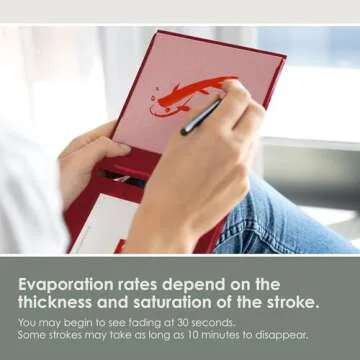 Mini Buddha Board Art Set: Water Drawing Writing Board w/ Mini Water Brush for Mindfulness & Meditation – Zen Based Drawing Board - Painting & Art Supplies – Ideal Relaxation Gifts (5” x 5”, Red)