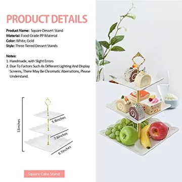 Elegant 3 Tiered Cake Stands for Parties and Events