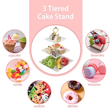 Elegant 3 Tiered Cake Stands for Parties and Events