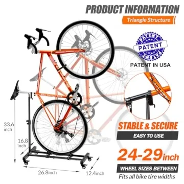 Sttoraboks Vertical Bike Stand for Easy Indoor Storage