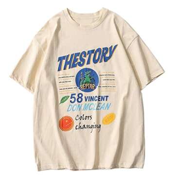 Laixton Men's Graphic Oversize Shirt - Unisex Casual Streetwear Tunic