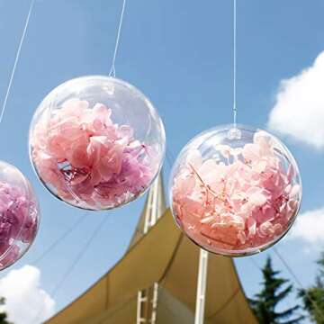 Kingrol 20 Pack 4-Inch Clear Plastic Fillable Ornaments Ball, for Christmas, Wedding, Party, Home Decor