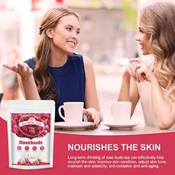 M inch Rose Buds Flower Tea - 100 percent Organic Natural Edible Dried Rose Buds Flowers for Cakes Decorating, Beauty & Promote Metabolism, 1.76 Ounce (Pack of 1)