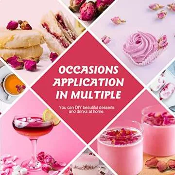 M inch Rose Buds Flower Tea - 100 percent Organic Natural Edible Dried Rose Buds Flowers for Cakes Decorating, Beauty & Promote Metabolism, 1.76 Ounce (Pack of 1)