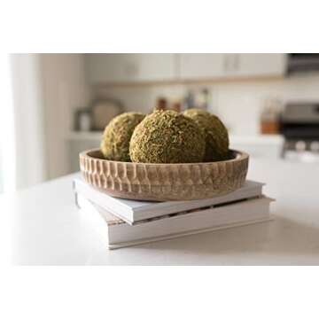 Louise Layne Rustic Wooden Bowl For Decor - Handcrafted Timeless Modern Decor - Elevate Your Space With A Unique Decorative Bowl Centerpiece, 10" Bowl