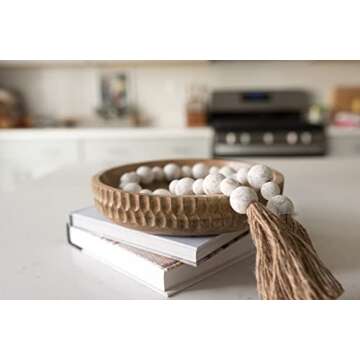 Louise Layne Rustic Wooden Bowl For Decor - Handcrafted Timeless Modern Decor - Elevate Your Space With A Unique Decorative Bowl Centerpiece, 10" Bowl