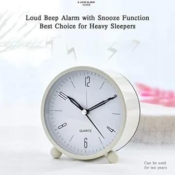 OUTWIT 4 Inch Silent Analog Alarm Clock for Home