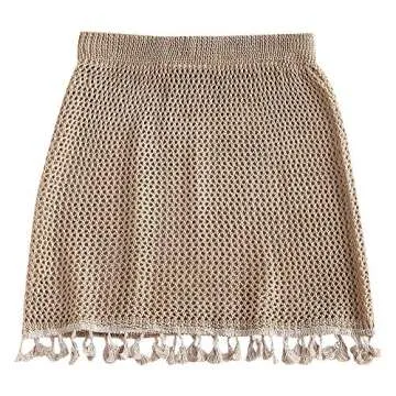 ZAFUL Women's Stylish Crochet Beach Cover Up Skirt