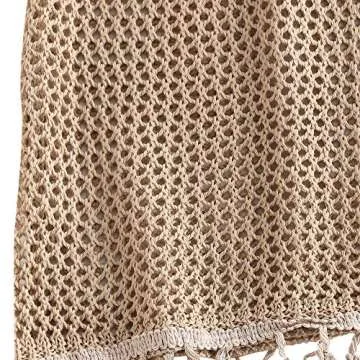 ZAFUL Women's Stylish Crochet Beach Cover Up Skirt