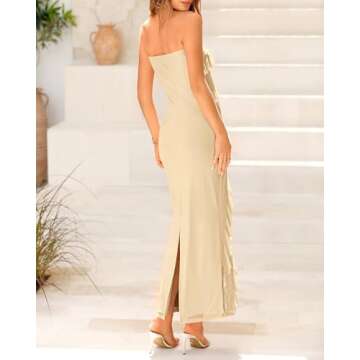 BTFBM Women Summer Elegant Strapless Midi Ruched Bodycon Dress Solid Color Stretch Mesh Slim Party Cocktail Dresses