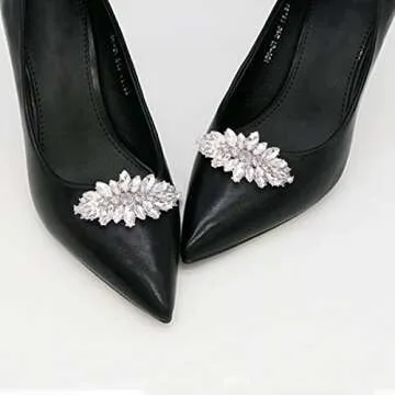 Elegant Rhinestone Shoe Clips Perfect for Weddings and Parties