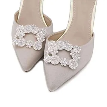 Elegant Rhinestone Shoe Clips Perfect for Weddings and Parties