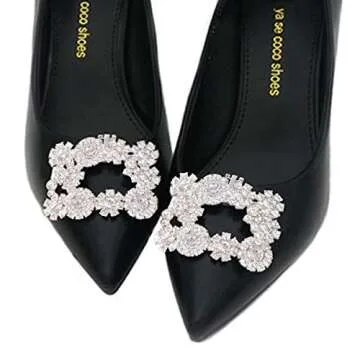 Elegant Rhinestone Shoe Clips Perfect for Weddings and Parties