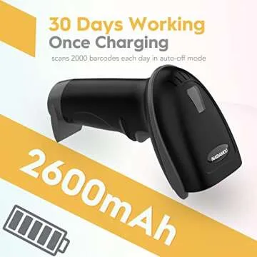 NADAMOO Wireless Barcode Scanner with 328 Feet Range