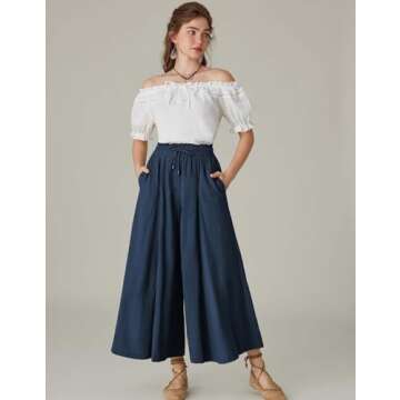 Scarlet Darkness Women’s Wide Leg Pants for Casual Elegance