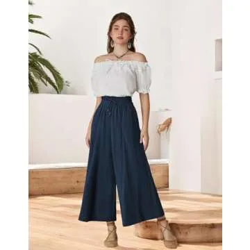 Scarlet Darkness Women’s Wide Leg Pants for Casual Elegance