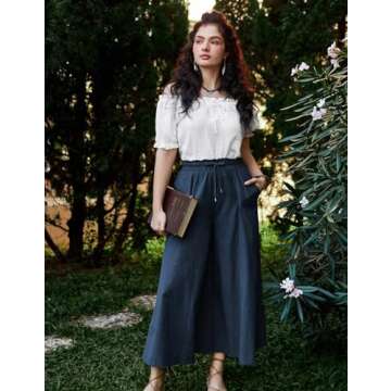 Scarlet Darkness Women’s Wide Leg Pants for Casual Elegance