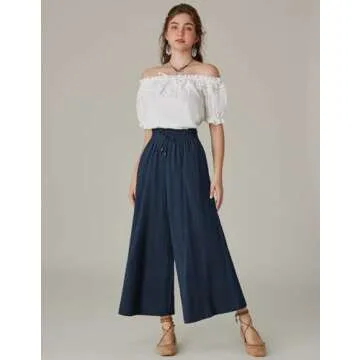 Scarlet Darkness Women’s Wide Leg Pants for Casual Elegance