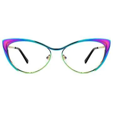 VOOGLAM Stylish Cat Eye Blue Light Glasses for Women