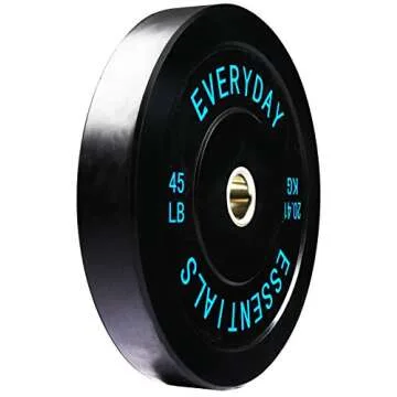 Signature Fitness Everyday Essentials Color Coded Olympic Bumper Plate - Durable, Safe & Stylish