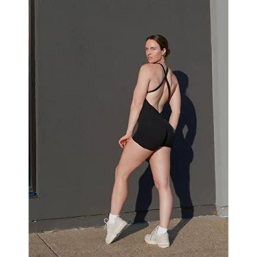 Aoxjox Stylish Workout Rompers for Women's Fitness Wear