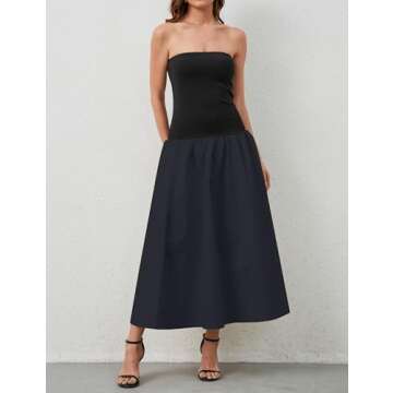 Stylish Strapless Maxi Dress for Summer Gatherings