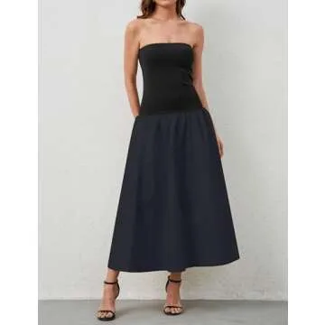 Stylish Strapless Maxi Dress for Summer Gatherings