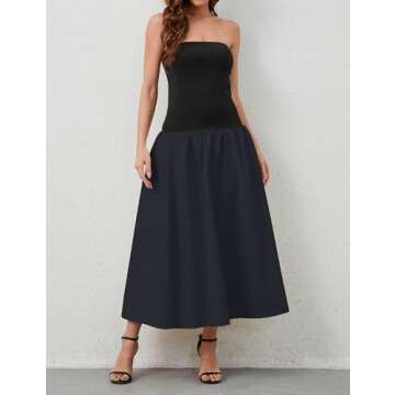 Stylish Strapless Maxi Dress for Summer Gatherings