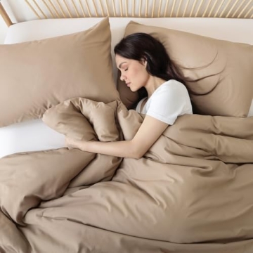 ROSGONIA King Size Comforter Set in Taupe Brown