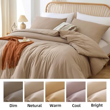ROSGONIA King Size Comforter Set in Taupe Brown