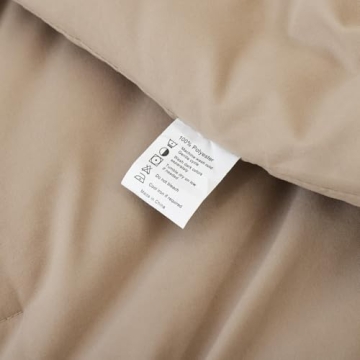 ROSGONIA King Size Comforter Set in Taupe Brown