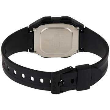 Casio Men's F201WA-1A Black Resin Multi-Function Alarm Sport Watch