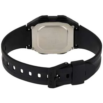 Casio Men's F201WA-1A Black Resin Multi-Function Alarm Sport Watch
