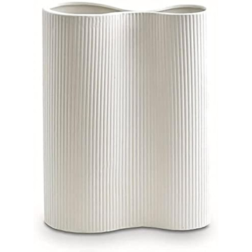 Luxe Infinity White Vase for Modern Flower Displays
