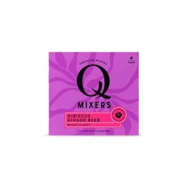 Q Mixers Hibiscus Ginger Beer - Premium Cocktail Mixers - 4 Pack