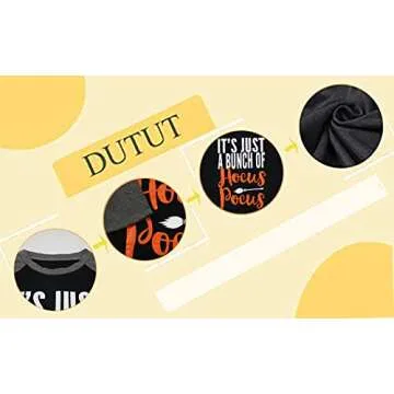 It's Just A Bunch of Hocus Pocus Halloween T Shirt Women 3/4 Sleeve Raglan Baseball Fall Graphic Tee Tops Black