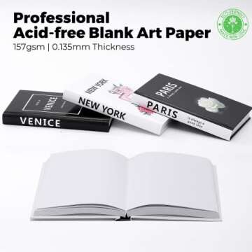 FERAHI Decorative Books for Home Decor, 3 Pcs Coffee Table Books Decor, Faux Books for Decoration, Decor Books, Fashion Books Decor, Designer Books Decor Set for Living Room, Table, Shelf Decor(WHITE)