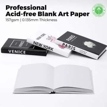 FERAHI Decorative Books for Home Decor, 3 Pcs Coffee Table Books Decor, Faux Books for Decoration, Decor Books, Fashion Books Decor, Designer Books Decor Set for Living Room, Table, Shelf Decor(WHITE)