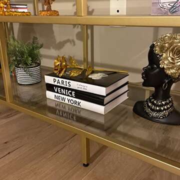 FERAHI Decorative Books for Home Decor, 3 Pcs Coffee Table Books Decor, Faux Books for Decoration, Decor Books, Fashion Books Decor, Designer Books Decor Set for Living Room, Table, Shelf Decor(WHITE)