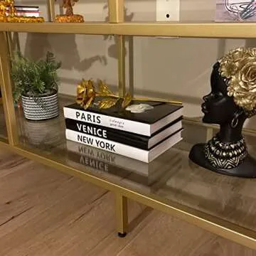 FERAHI Decorative Books for Home Decor, 3 Pcs Coffee Table Books Decor, Faux Books for Decoration, Decor Books, Fashion Books Decor, Designer Books Decor Set for Living Room, Table, Shelf Decor(WHITE)