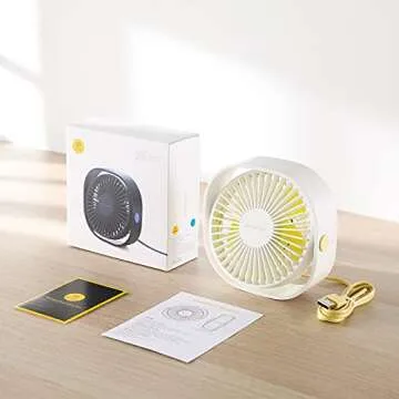 Compact and Quiet USB Desk Fan for All Occasions