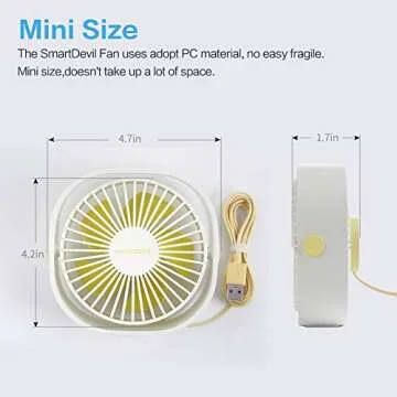 Compact and Quiet USB Desk Fan for All Occasions