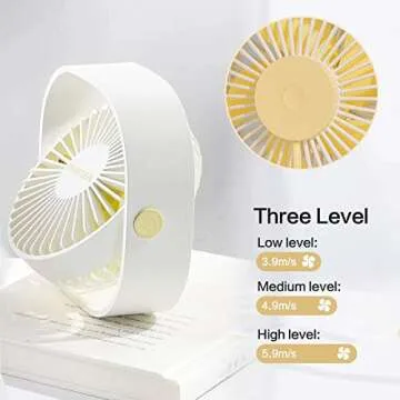 Compact and Quiet USB Desk Fan for All Occasions