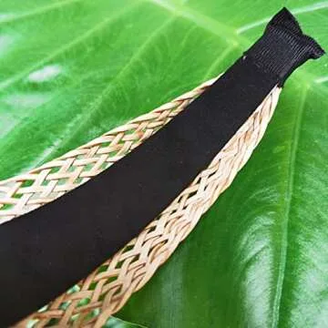 i-lan 2 Pack Rattan Headbands with Bowknot, Comfy Brown White Head Bands with 3 Inch Width, Boho Padded Hair Band Headwear Hoop for Girls, Ladies, Women