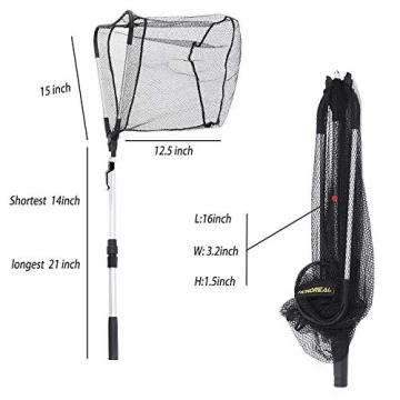 Folding Fishing Net with Telescoping Pole for Anglers