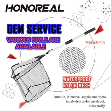 Folding Fishing Net with Telescoping Pole for Anglers