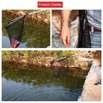 Folding Fishing Net with Telescoping Pole for Anglers
