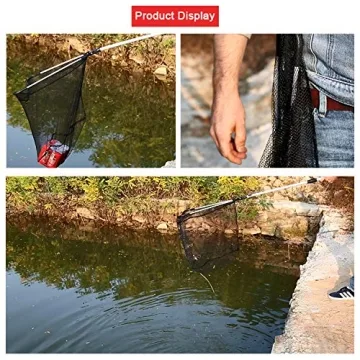 Folding Fishing Net with Telescoping Pole for Anglers