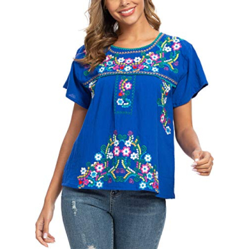 YZXDORWJ Women's Embroidered Blouse - Perfect for Summer